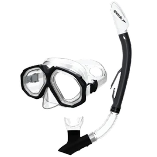 Speedo Dobbelt Linse Maske+rør Leisure Sort
