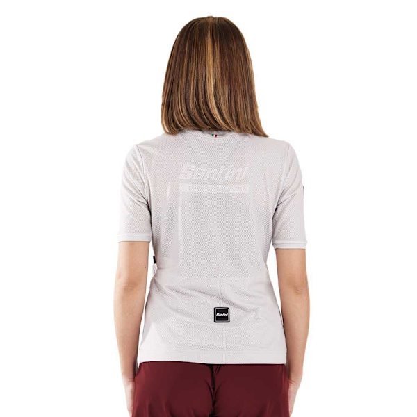 Santini Stone Slim Fit Tech T-shirt Beige L Kvinde