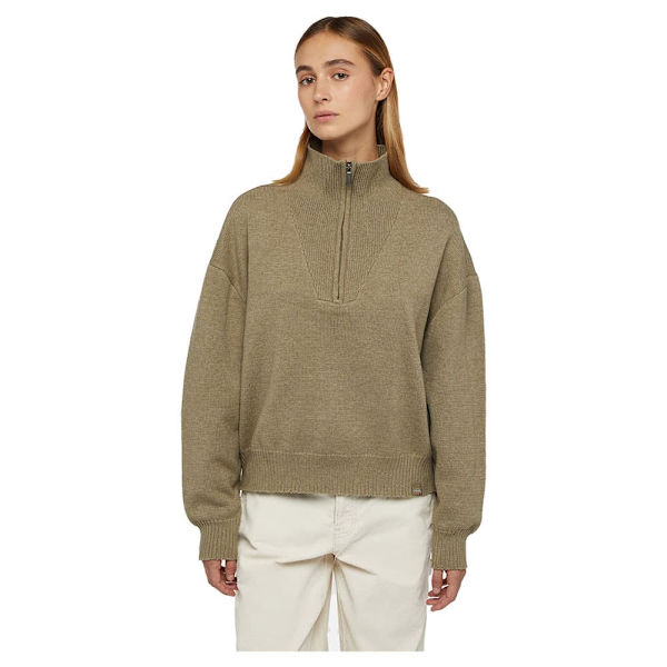 Dickies East Helena Halv Dragkedja Tröja Grönt L Kvinna