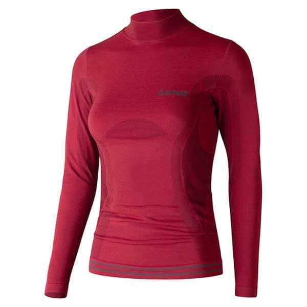 Lenz Merino 6.0 Turtle Neck Långärmad Baslager Röd L Kvinna