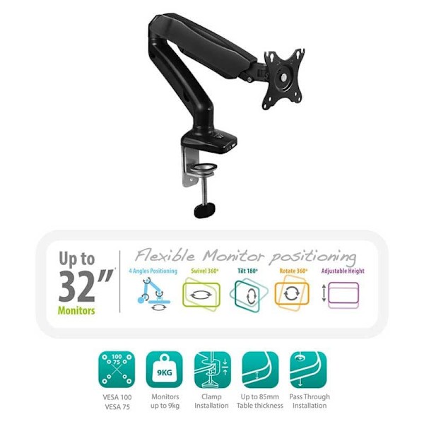 Ewent Skærmstativ Ew1515 13-27´´ Max 6.5kg Sort