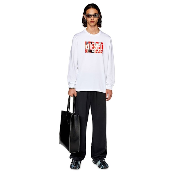 Diesel Långärmad T-shirt Just L6 Vit 2XL Man
