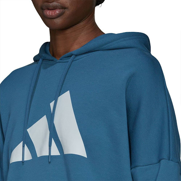Adidas Luvtröja Future Icons 3 Bars Blå M Kvinna