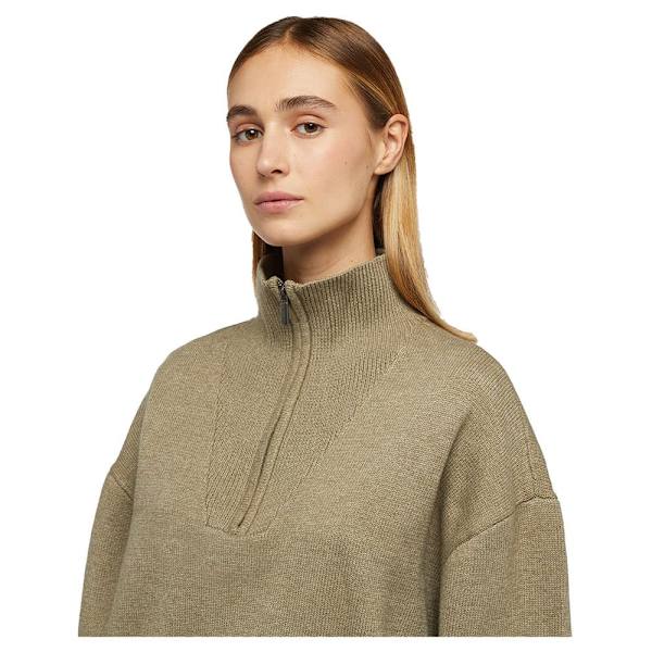 Dickies East Helena Halv Lynlås Sweater Grøn XS Kvinde