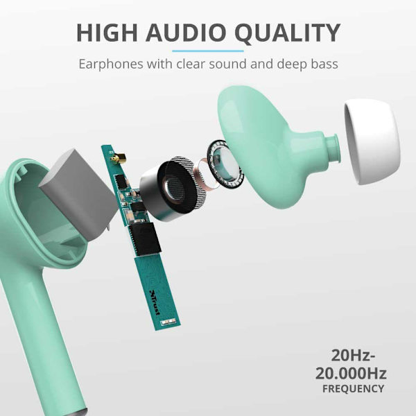 Trust Bluetooth -kuulokkeet Nika Touch Vihreä