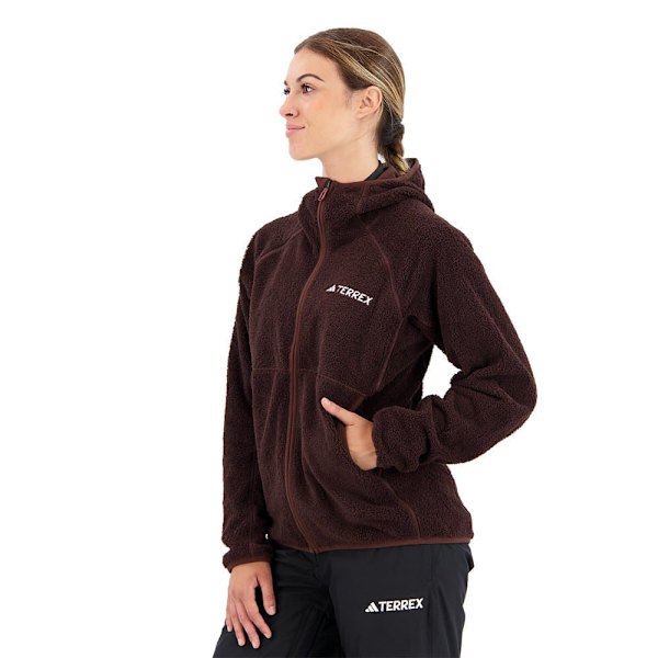 Adidas Fleece Med Fuld Lynlås Organiser Techrock Reversible High-pile-fleece Brun M Kvinde