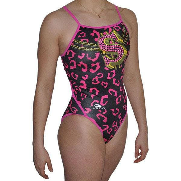 Turbo Badedragt Tiger Money Rapper Sort XL Kvinde