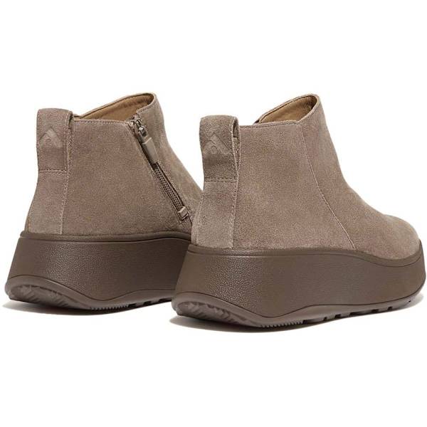 Fitflop StÖvlar F-mode Suede Flatform Zip Ankle Brun EU 37 Kvinna