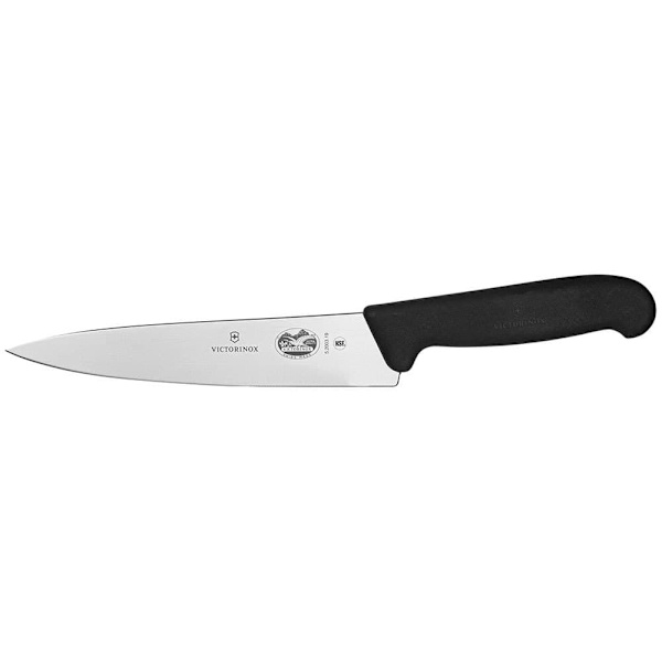 Victorinox Kniv Fibrox Carving 19 Cm Sort,Søvfarvet