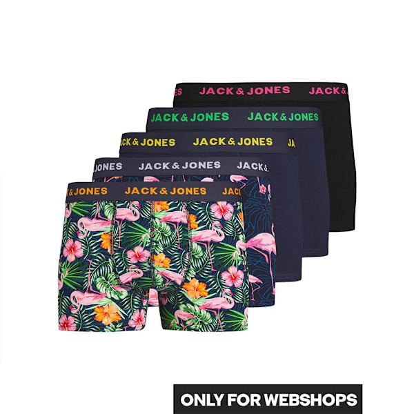 Jack & Jones Boxare Pink Flamingo 5 Enheter Flerfärgad 5XL Man