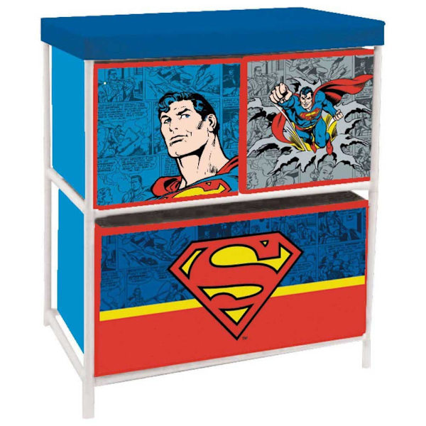 Superman Skuffe Opbevaringshylde 3 Transparent