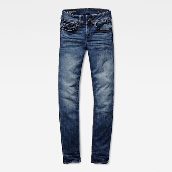 G-star Midge Mid Straight Jeans Blå 25 / 30 Kvinna