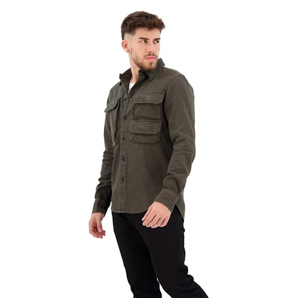 G-star Lang ærmet Skjorte Container Pocket Regular Grøn L Mand