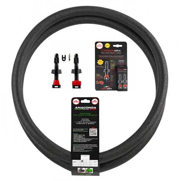 Anaconda Dæk 27.5´´ S-m 2.1-2.7 Fælge 19-35 Mm Anti-punktur Mousse 2 Enheder Med 2 Carbonaria Ventiler Søvfarvet