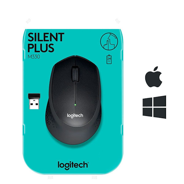 Logitech Trådløs Mus M330 Sort