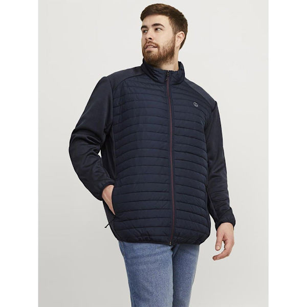 Jack & Jones Jacka Multi Quilted Collar Plus Blå 4XL Man