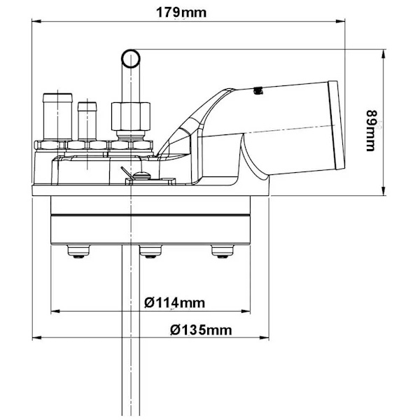 Vetus Monteringssats För Bränsletank Ftl3815b Grå 38 mm