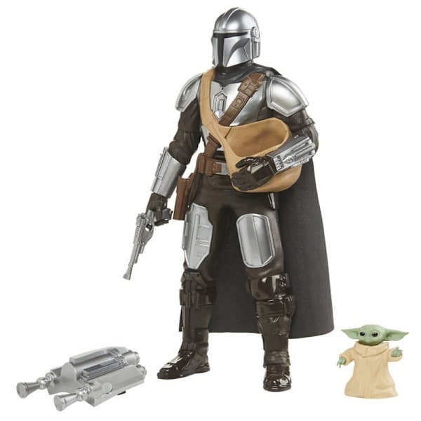 Star Wars Galactic Action The Electrónicas Interactives Figur Mandalorian & Grogu Gylden