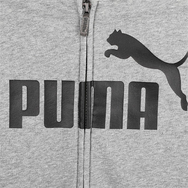 Puma Full Vetoketjullinen Villapaita Ess Big Logo Harmaa 7-8 Years Poika