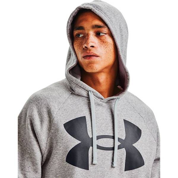 Under Armour Stort Logo Hættetrøje Rival Grå S Mand