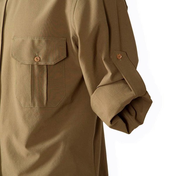 Pasion Morena Lang ærmet Skjorte Safari Grøn 2XL