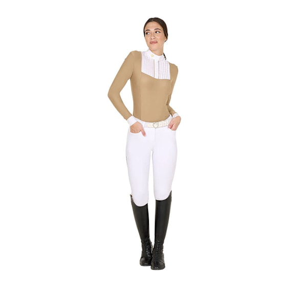 Equestro Cotton Polo Med Lange ærmer  XL