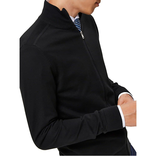 Selected Cardigan Med Fuld Lynlås Berg Sort L Mand