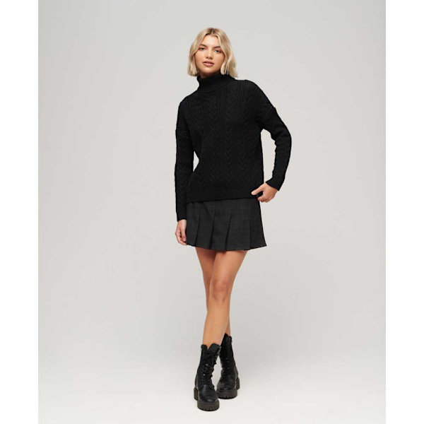 Superdry Mini Kjol Low Rise Pleated Grå XS Kvinna