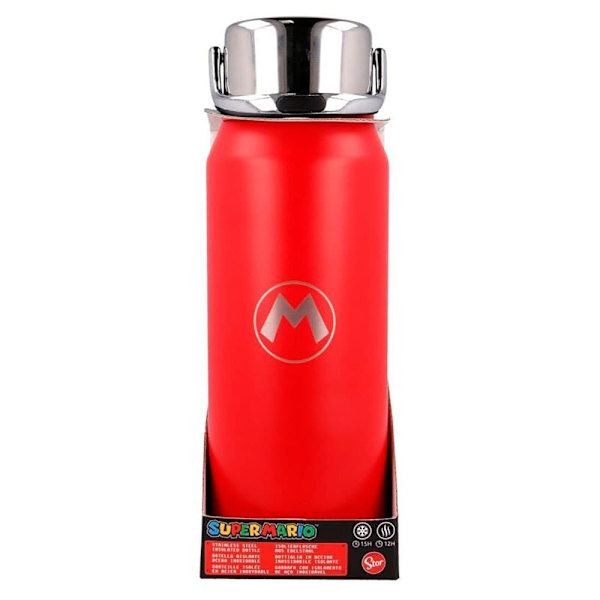 Stor Super Termokandeflaske Mario Bros 505ml Søvfarvet