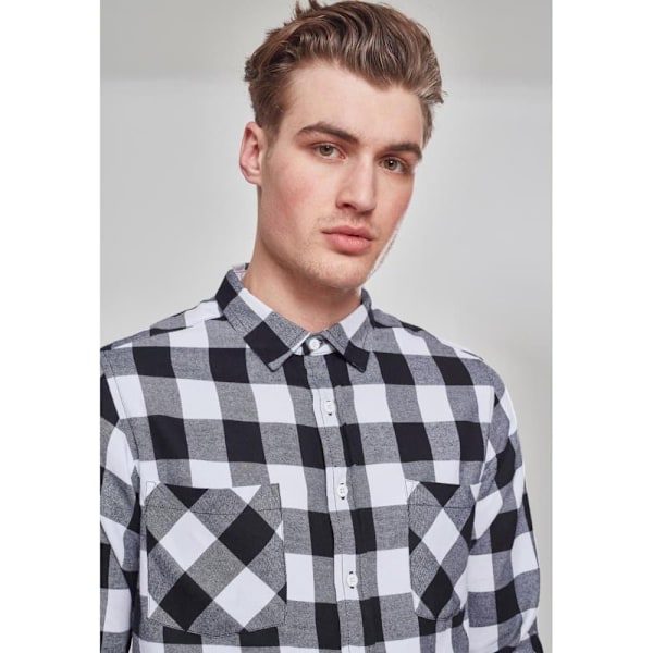Urban Classics Basic Flannelskjorte Sort S Mand