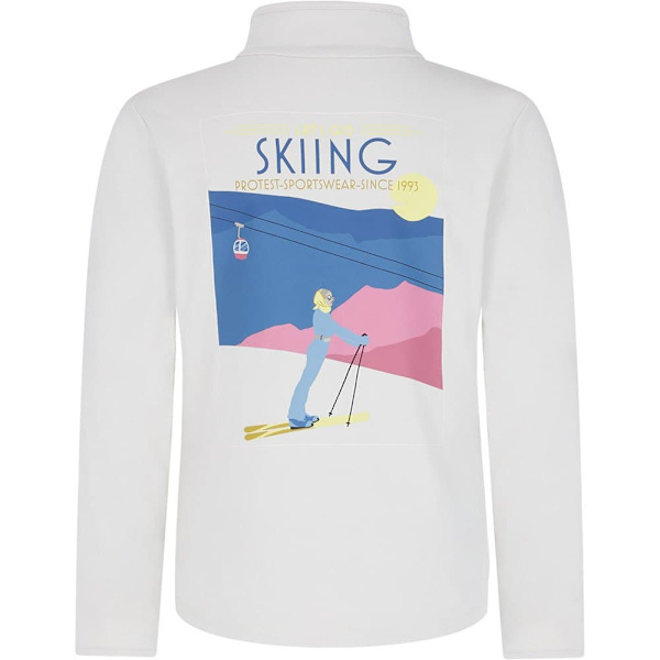 Protest Desra Halv Lynlås Langærmet T-shirt Hvid 140 cm Dreng