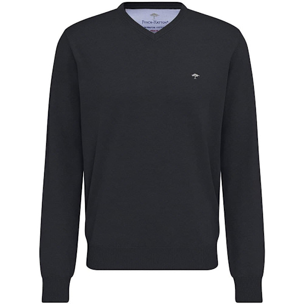 Fynch Hatton Sfpk211 V-hals Sweater Sort XL Mand
