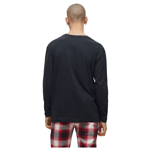 Hugo Pyjamas Soft Check Long Set 10253441 Svart L Man