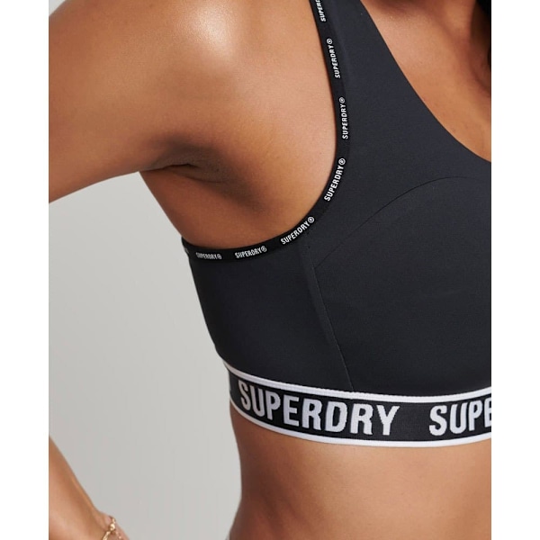 Superdry Sports-bh Train Branded Elastic Grå XS Kvinde