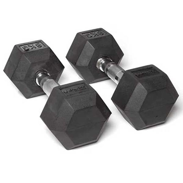 Olive Rubber Hex 8kg Pair Svart 8 kg