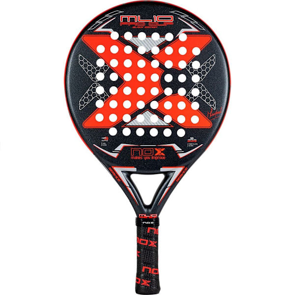 Nox Padel-maila Ml10 Pro Cup Rough Surface Edition Hopeinen 360-375 gr