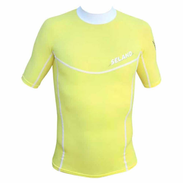Seland Kortärmad T-shirt Elastan Fina Gul S Man