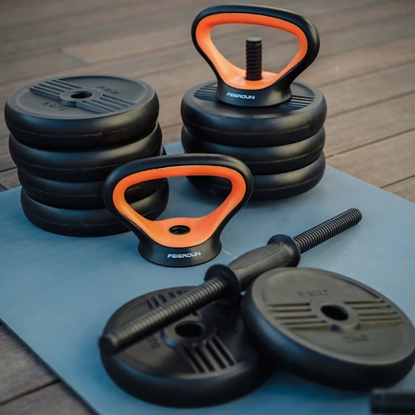 Fed Hantlar V 2+bar+vikt Xiaomi 10kg Xiaomi 10kg Viktuppsättning Durchsichtig S
