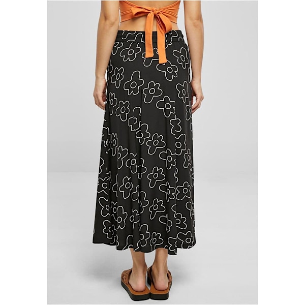 Urban Classics Midi Nederdel Viscose Sort M Kvinde