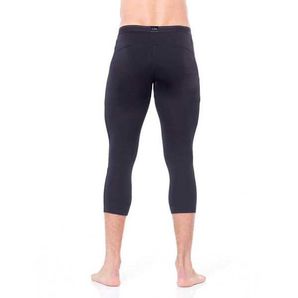 Icebreaker 200 Oasis Merino 3/4 Leggings Sort M Mand