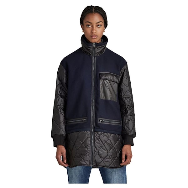 G-star Jacka Long Teddy Quilted Liner Blå L Kvinna