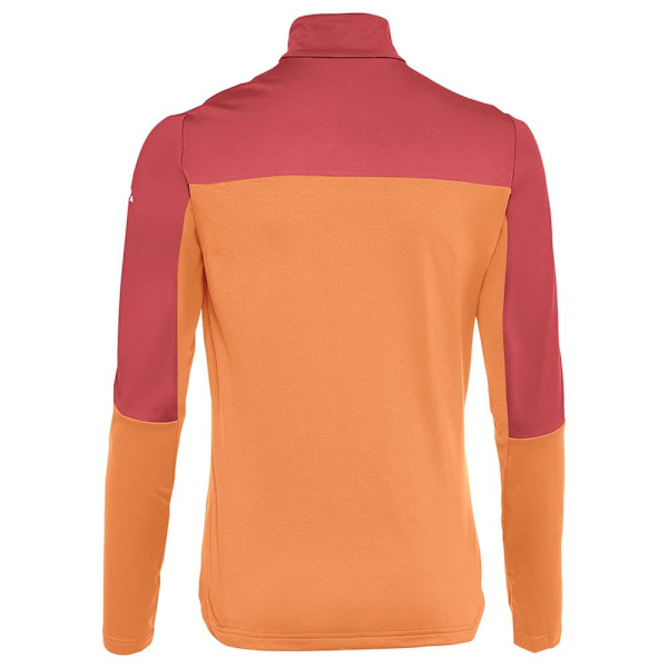 Vaude Livigno Ii Halv Lynlås Langærmet T-shirt Orange 42 Kvinde