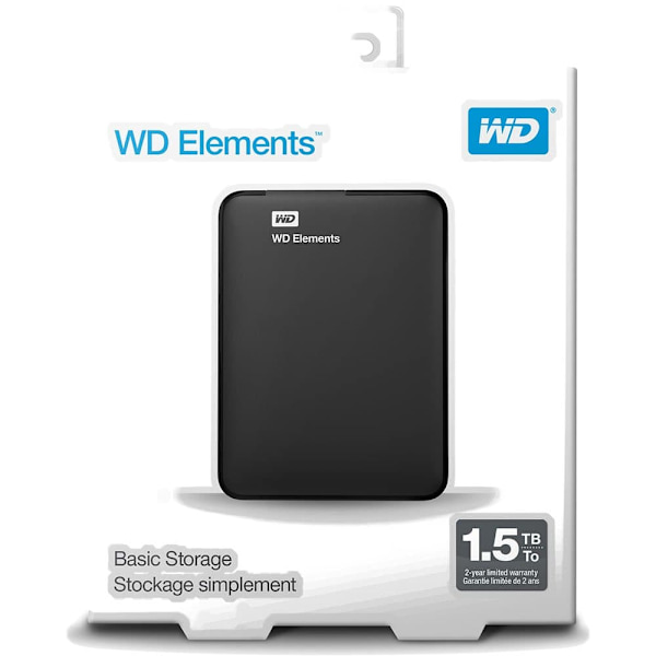 Western Digital Ekstern Hdd-harddisk Elements Se Usb 3.0 2.5´´ 1 Sort