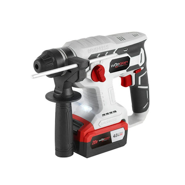 Worgrip Børsteløs Roterende Hammer 1 Batteri 4.0ah 20v