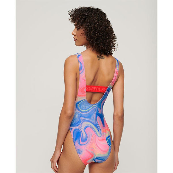 Superdry Print Scoop Back Badetøj Flerfarvet L Kvinde