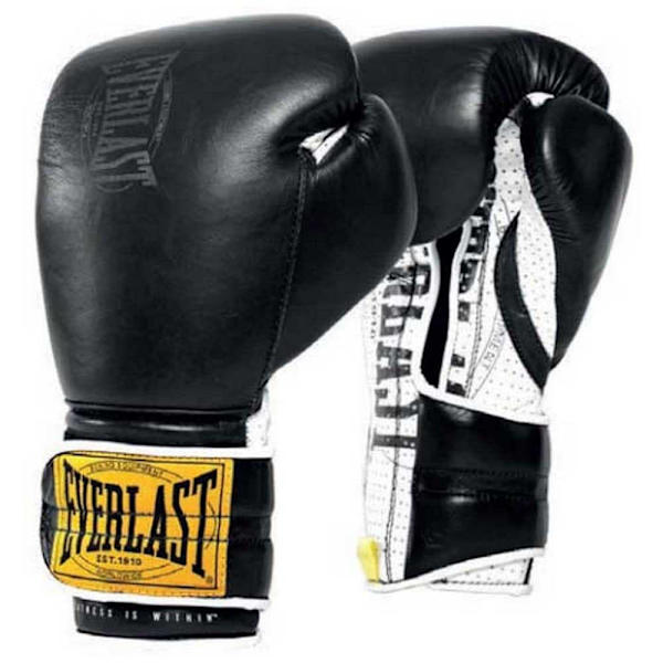 Everlast Træningshandsker 1910 Hook&loop Sparring Sort 12 oz