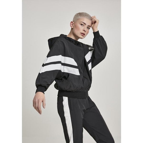 Urban Classics Parka Crinkle Batwing Sort M Kvinde