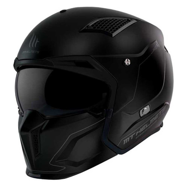Mt Helmets Konvertibel Hjelm Streetfighter Sv S Solid Sort XS
