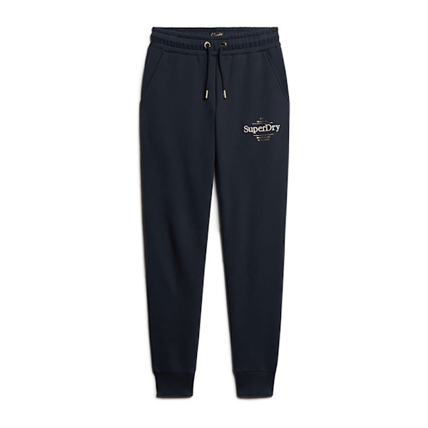 Superdry Joggere Luxe Metallic Logo Slim Blå XS Kvinde