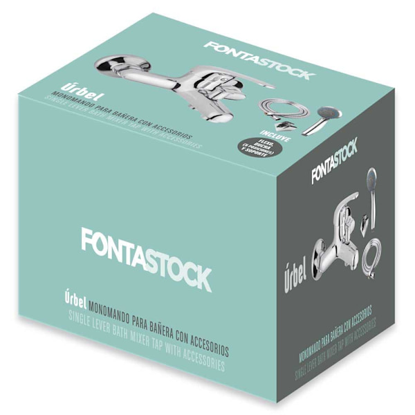 Ferrestock Kylpysekoitinsarja Fskfgb003 Hopeinen